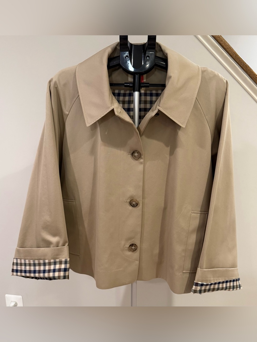 Sezane Bobby Jacket Short Trench Light Beige Like New Size 46 14 Womens